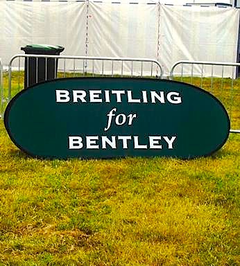 Burst banner on display at a show