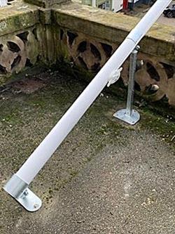 flagpole adjustable bracket set on wall