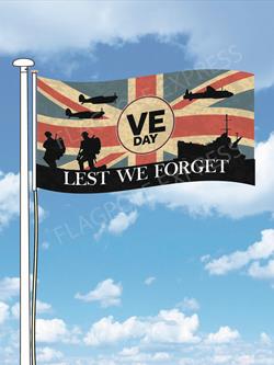 VE Day vintage Joint forces flag