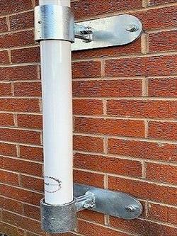 vertical wall bracket set for flagpole