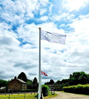 printed traditional landscape flag