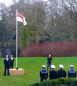 hire a flagpole in a box